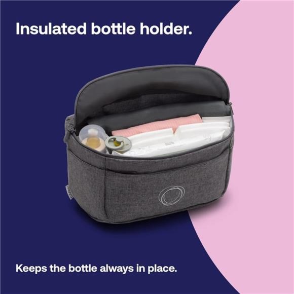 Organizer - Compact Size Multi-pocket Diaper Bag - Universal (Grey Melange) - Picture 5 of 6